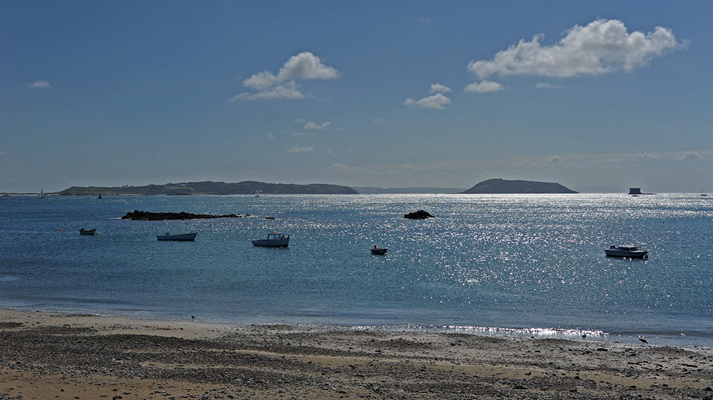Guernsey View to Herm and Sark from Bordeaux Bay 1